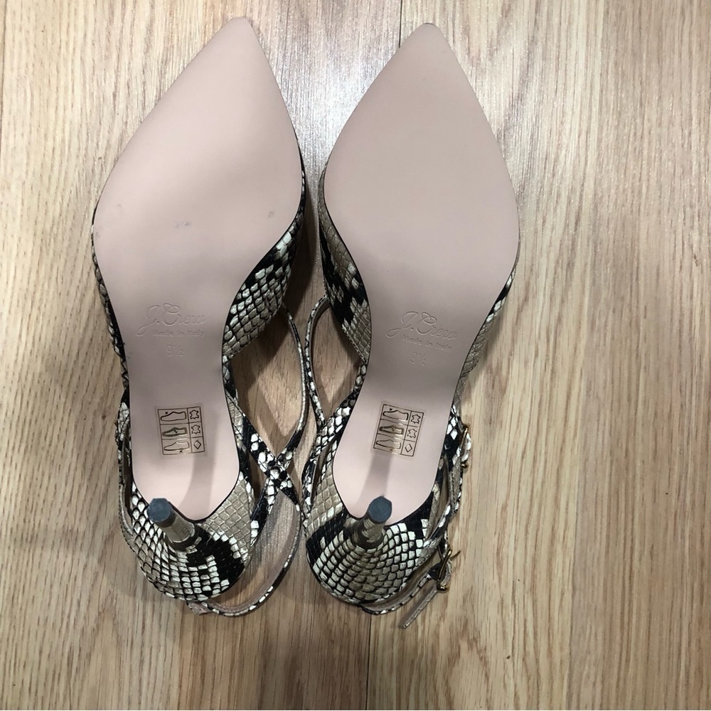J.Crew Women’s Strappy‎ Elsie pumps in snake-embossed leather - Picture 6 of 9